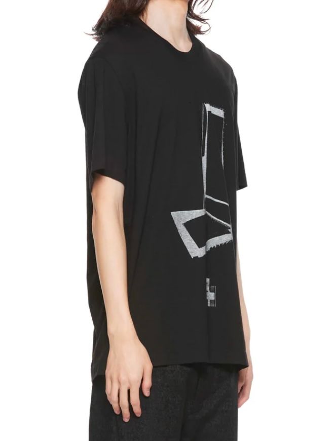 【25SS】プリント ショートスリーブ Tシャツ / COTTON SZ JERSEY / ブラック