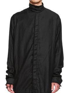 【25SS】コットンシルクツイル シャツ / COTTON/SILK TWILL / ブラック