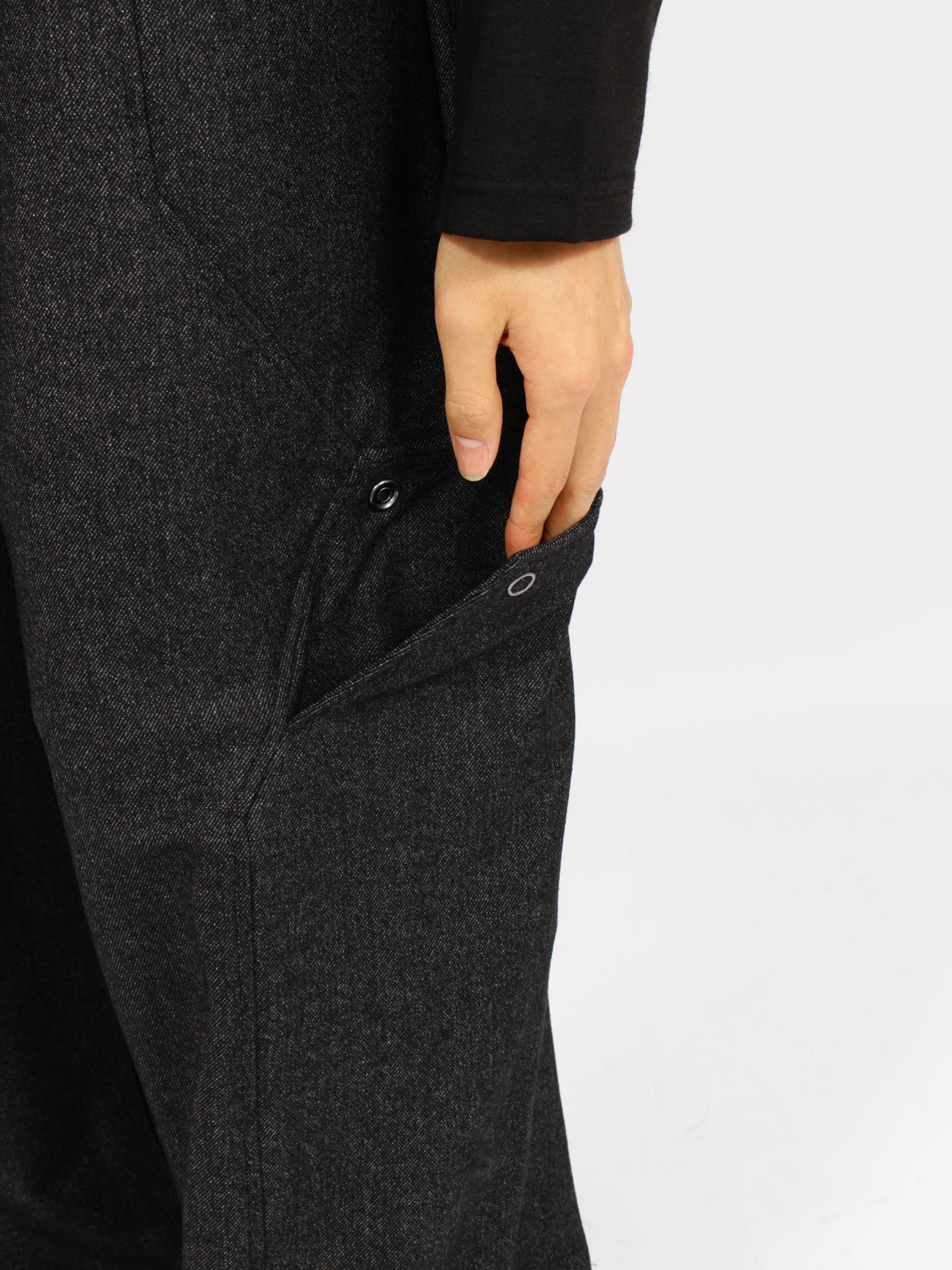 【26AW】6 ポケット パネル スウェットパンツ ウール / 6 POCKET PANEL SWP WOOL / ブラック