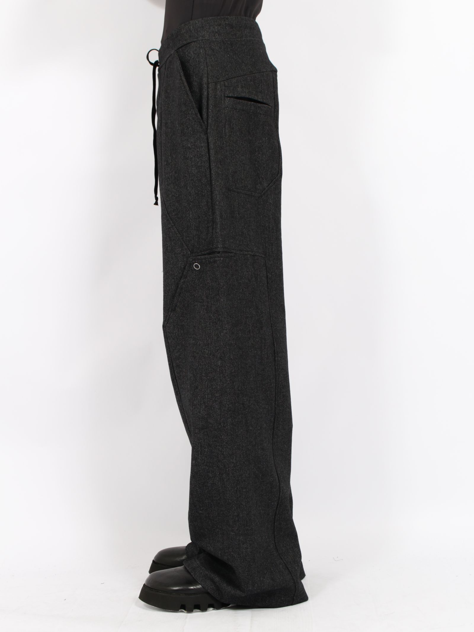 【26AW】6 ポケット パネル スウェットパンツ ウール / 6 POCKET PANEL SWP WOOL / ブラック
