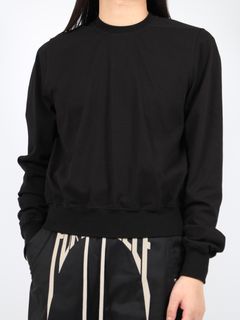 【24AW】クロップ クルーネック スウェット / CROPPED CREWNECK SWEAT / ブラック