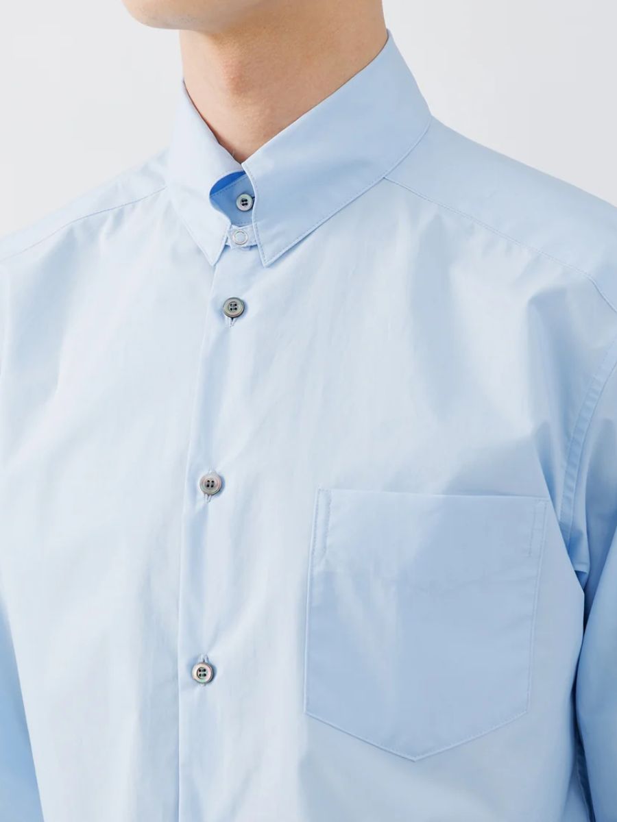 【26AW】 レギュラー フィット タブ カラー シャツ / REGULAR FIT TAB COLLAR SHIRT / SAX BLUE ST ( ブルー )