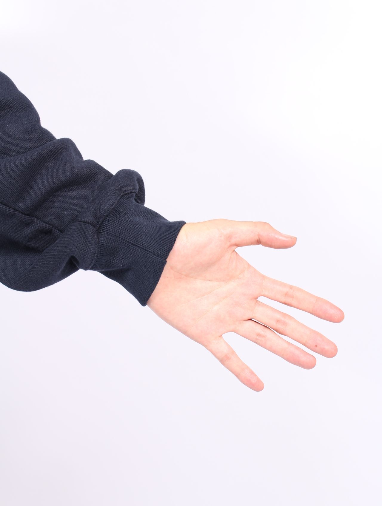 【25AW】レザー フレーム クロップド ジップアップ パーカー / LEATHER FLAME CROPPED HOODED ZIP-UP / ネイビー