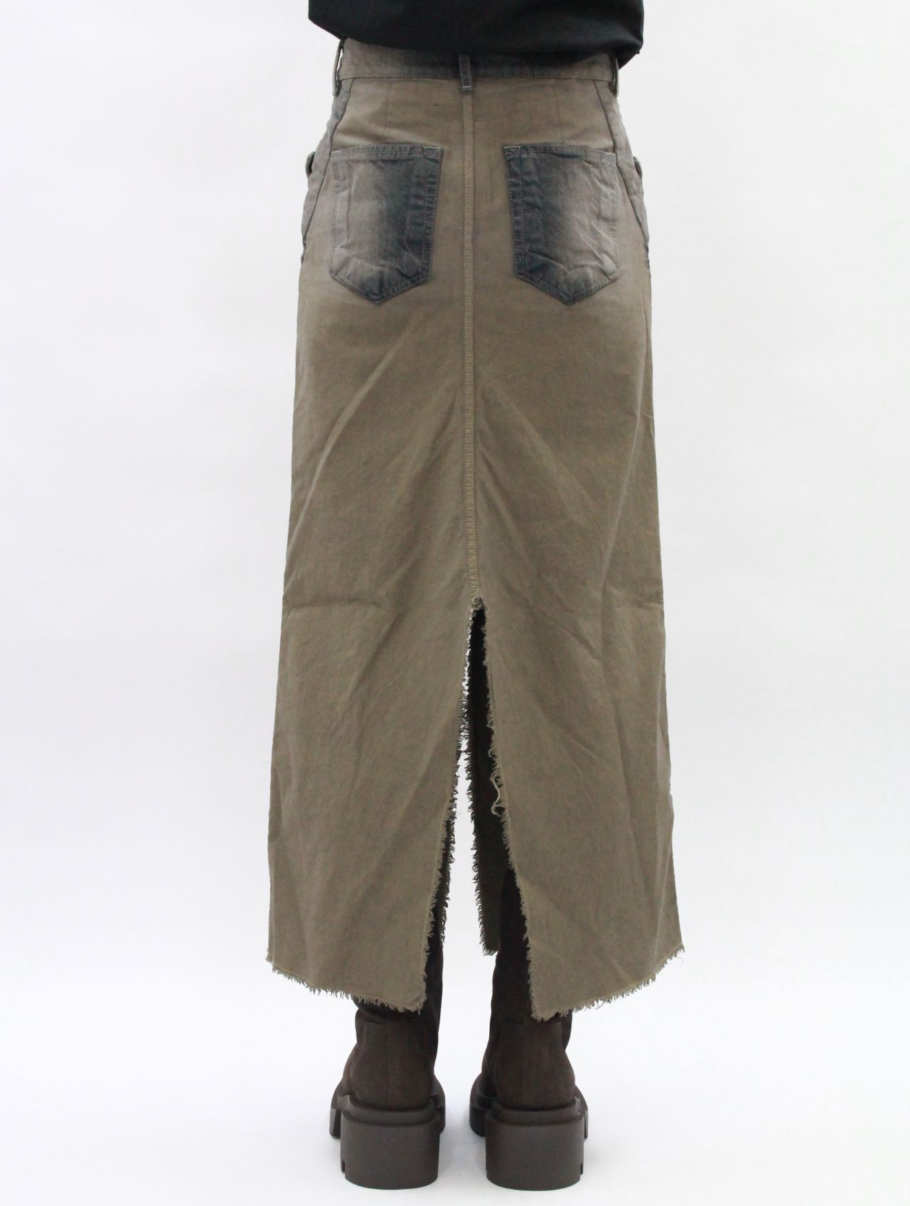 【25AW】ロング スライバー スカート/ LONG SLIVERED SKIRT / ダークダスト ディグレード