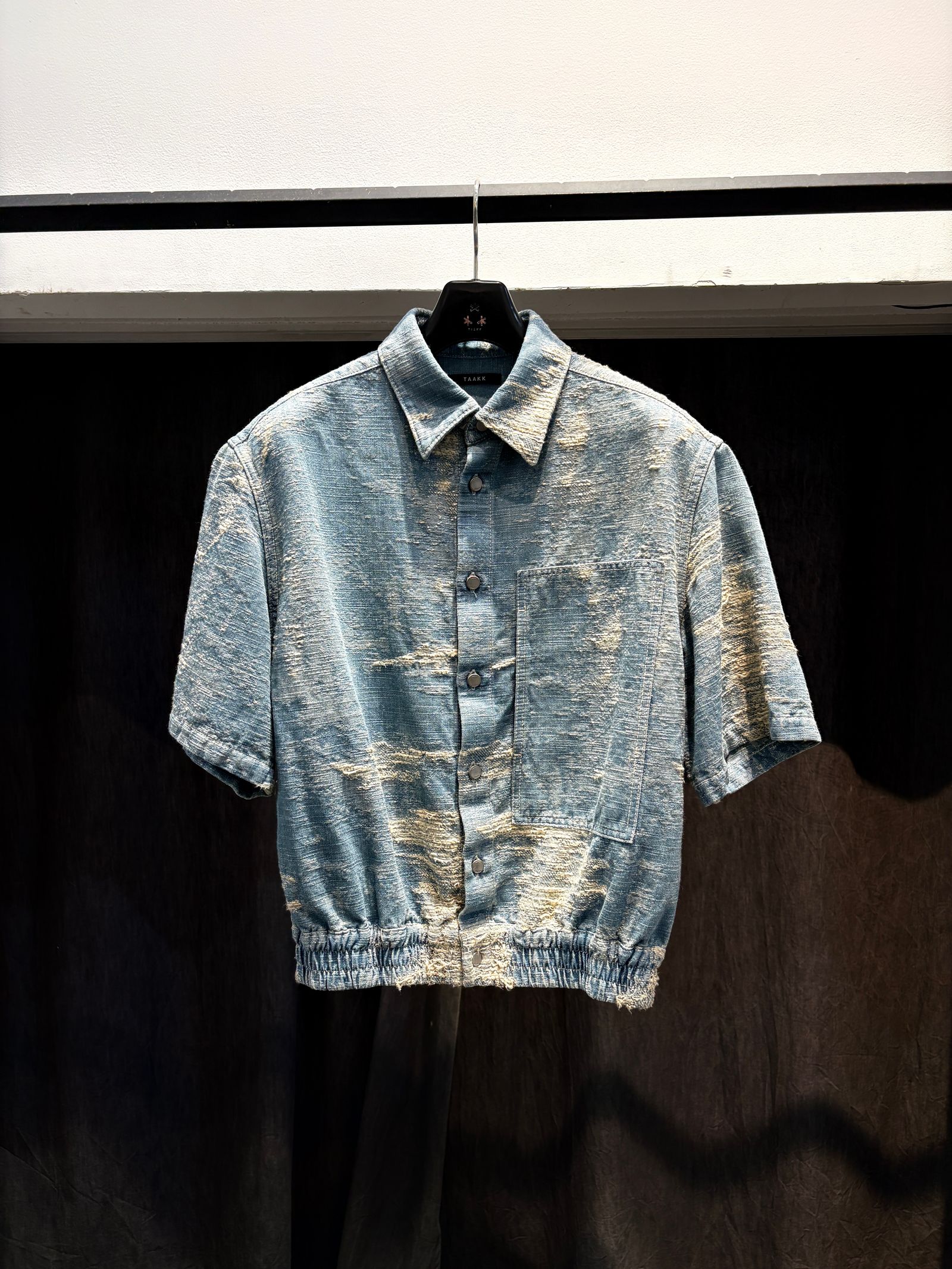 【27SS】デニム シャツ 半袖 Tシャツ / DENIM SHIRT / INDIGO BLEACH (インディゴ ブリーチ)