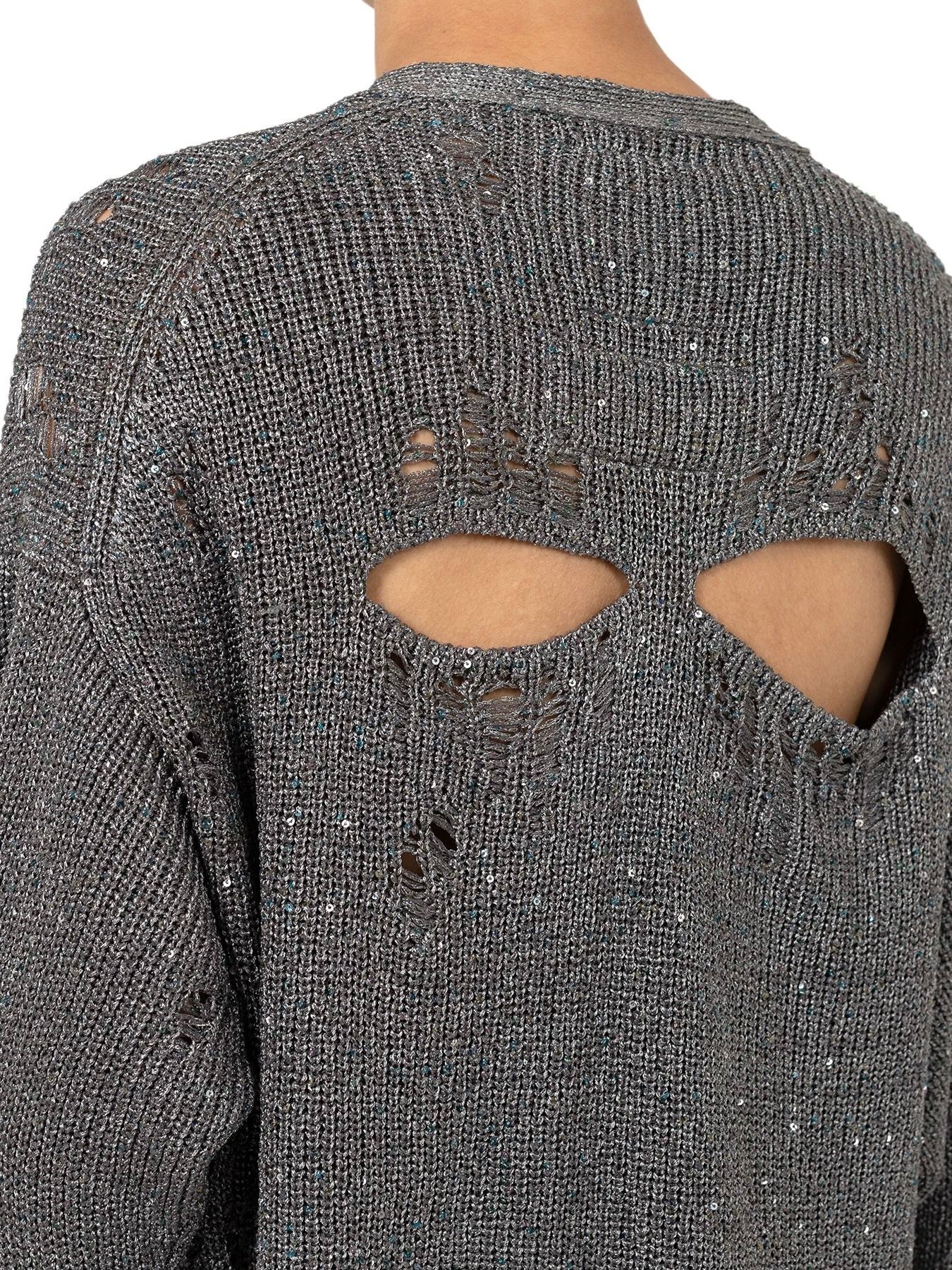 【25SS】スパンコール ニット カーディガン / SPANGLE KNIT CARDIGAN / グレー