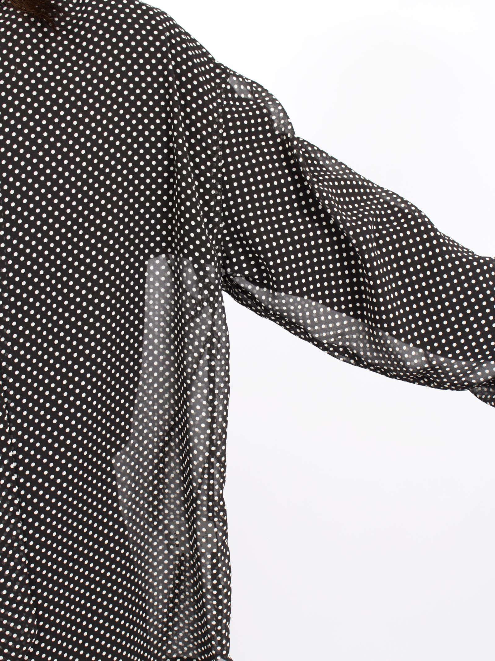 【26AW】ドット ボウタイ シャツ 長袖シャツ / DOT BOW TIE SHIRT / ブラック