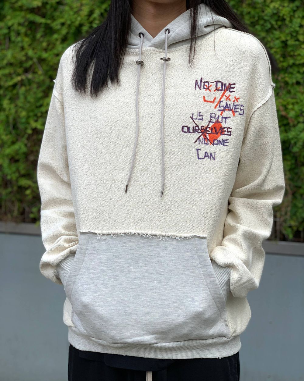 今季注目！ 【SELF MADE】19AW 裏返し 刺繍プリントパーカー
