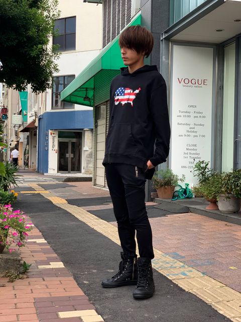 19AW 新作紹介【ALCEMIST】”スカルUSA ダメージパーカー”