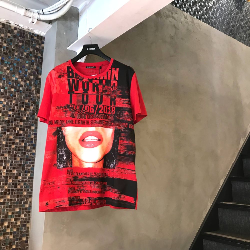 SUMMER SONIC 2019にて”B'z 稲葉浩志さん着用”【BALMAIN】フェイスプリントカットソー