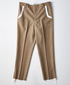 【神木隆之介さん着用】テープ スリット トラウザーズ / TAPE SLIT TROUSERS "w" / ベージュ