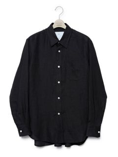 【25SS】ワトー ギャザード シャツ / WATTEAU GATHERED SHIRT / ブラック