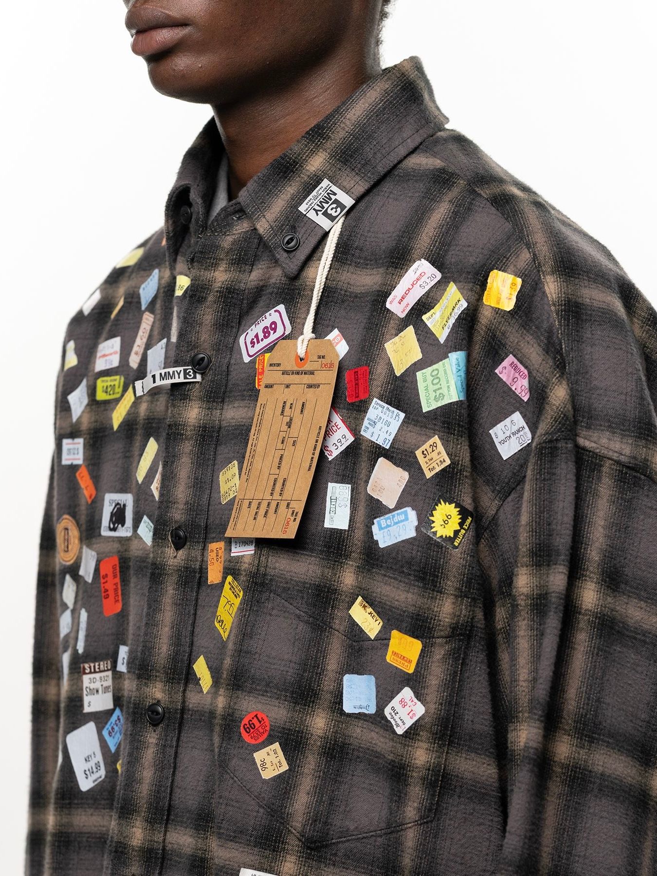 【26AW】 プライス ステッカー チェック シャツ / PRICE STICKER CHECK SH / ブラウン