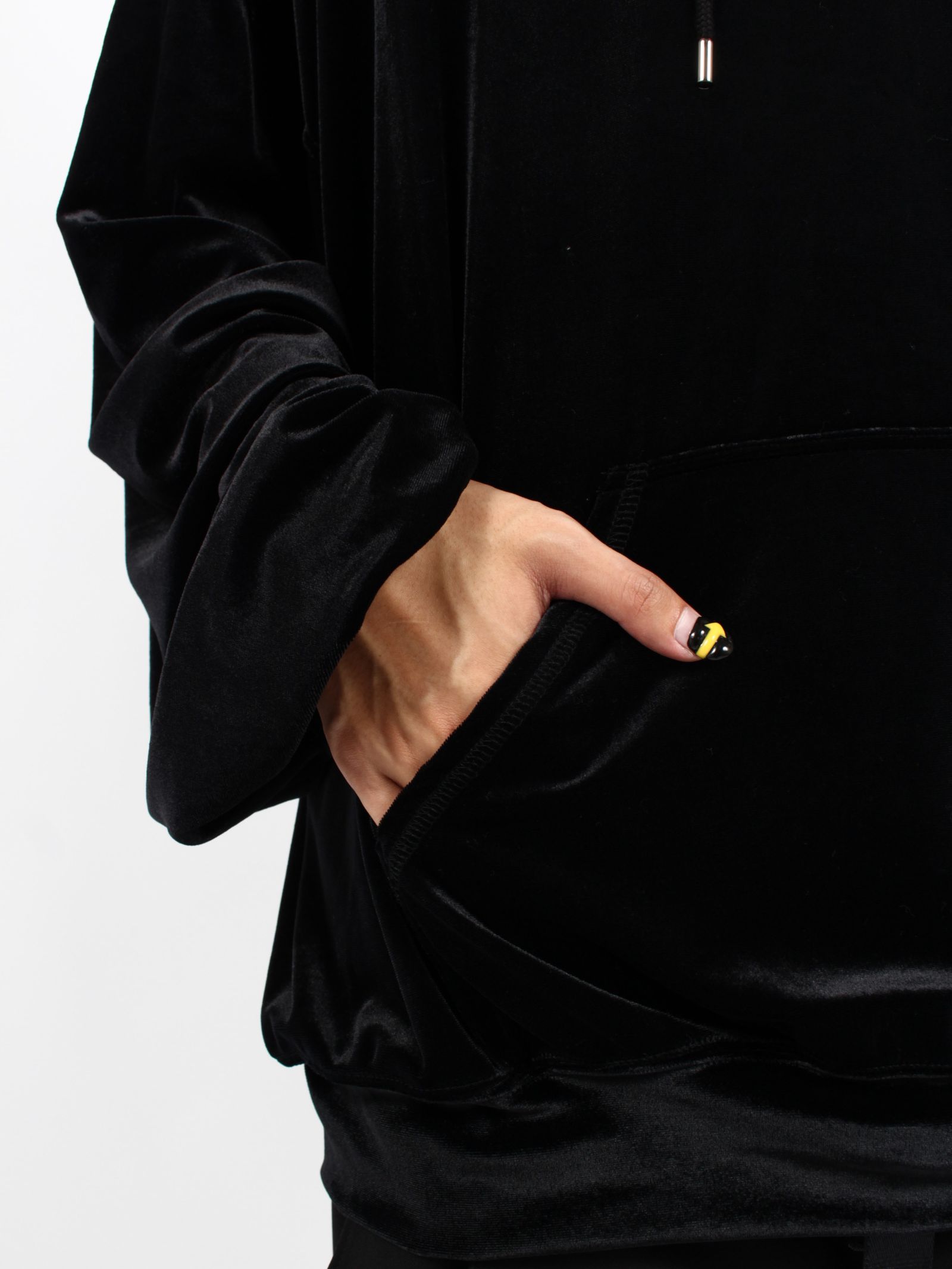 【24AW】ベルベット フーディー / VELVET HOODIE / ブラック