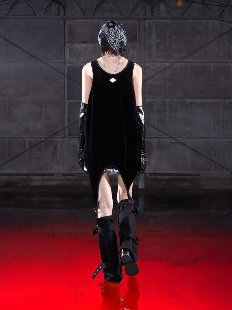 【26SS】コットン ベルテッド レッグウォーマー "ペンタグラム" / COTTON BELTED LEG WARMER 'PENTAGRAM / ブラック