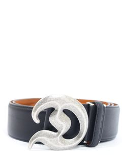 【25AW】Dバックル カウレザー ベルト / "D" BUCKLE VELT / ブラック