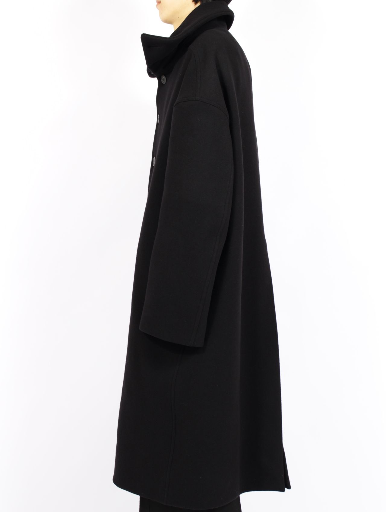 【25AW】ドラキュラカラー コート / DRACUCOLLAR COAT / ブラック