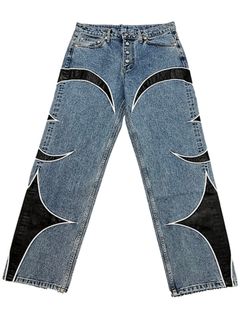 【25AW】TC レザー ウォッシング デニム パンツ / TC WASHING DENIM PANTS / ブルー