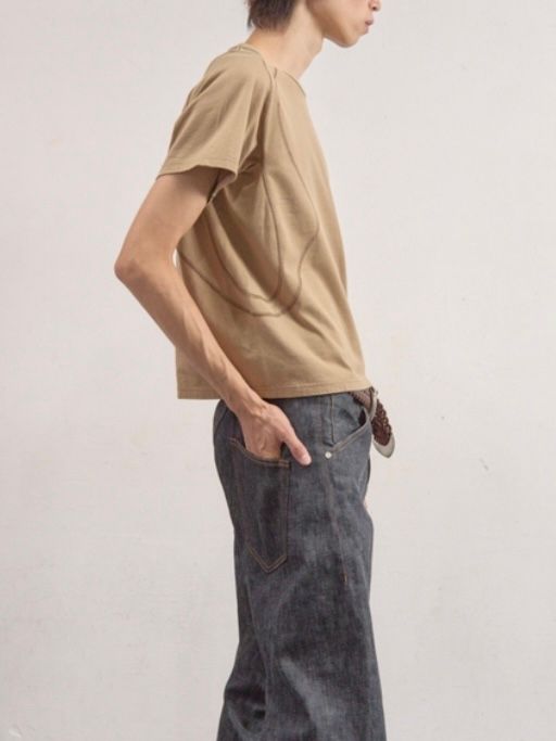 【26SS】 パネルド ハーフスリーブ Tシャツ / PANELLED HALF SLEEVE T-SHIRT / BEIGE (ベージュ)