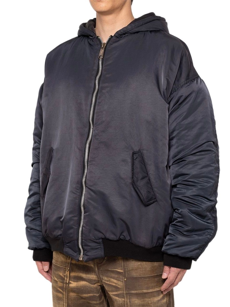 【24AW】リバーシブル フーディー ブルゾン / REVERSIBLE HOODIED BLOUSON / ブラック