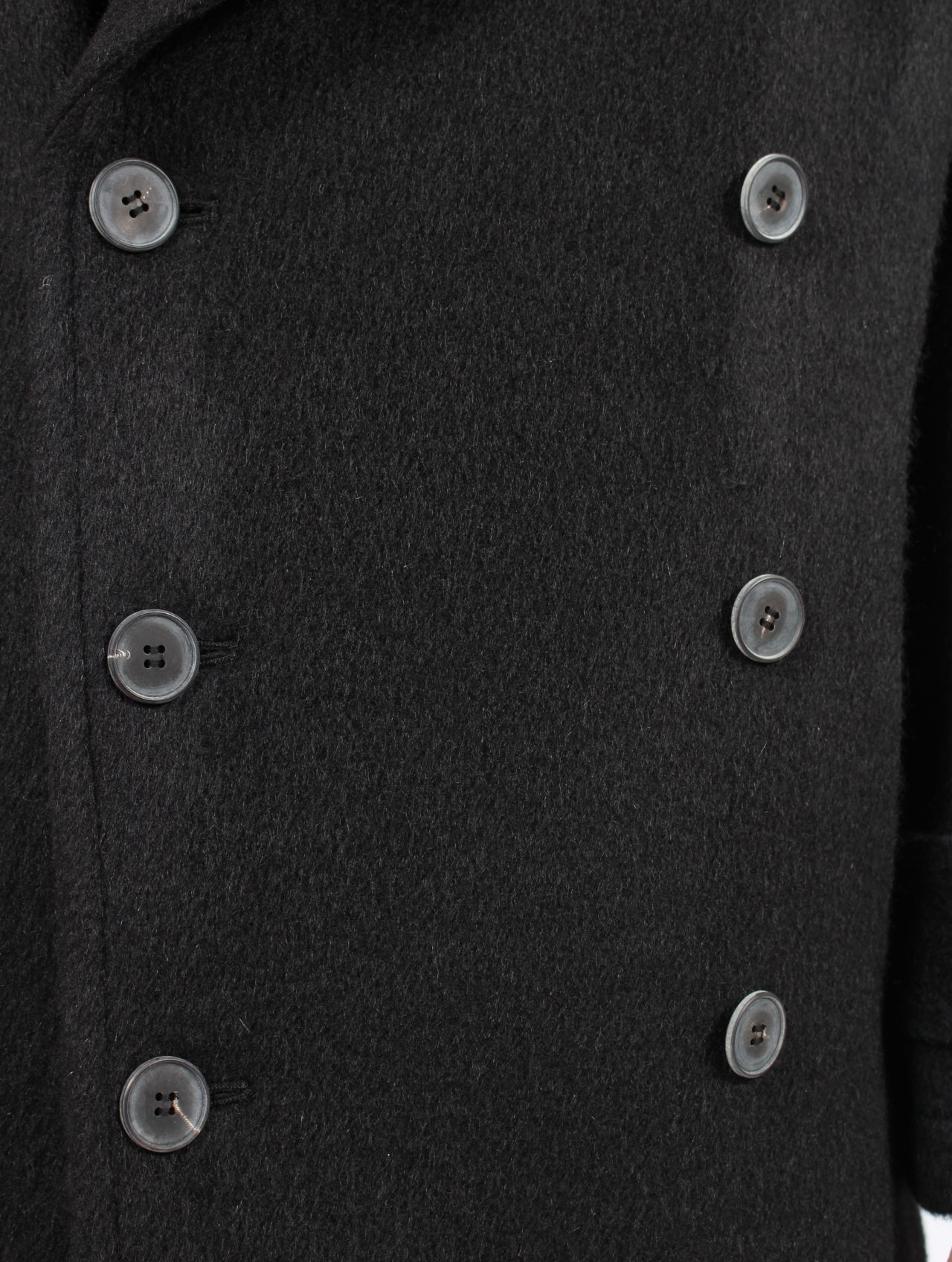 【25AW】 ダブル ブレステッド コート / DOUBLE BREASTED COAT / BLACK(ブラック)
