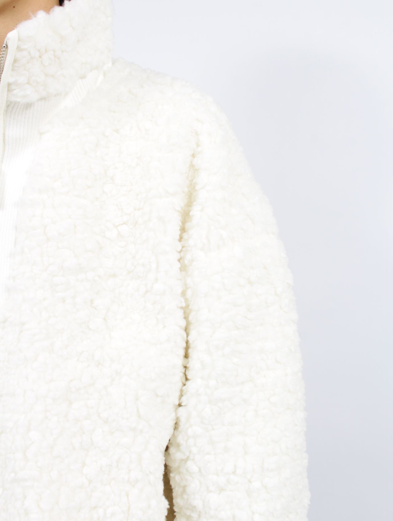 【25AW】ボア フリース ジップアップ ジャケット / EF JACKET / ホワイト