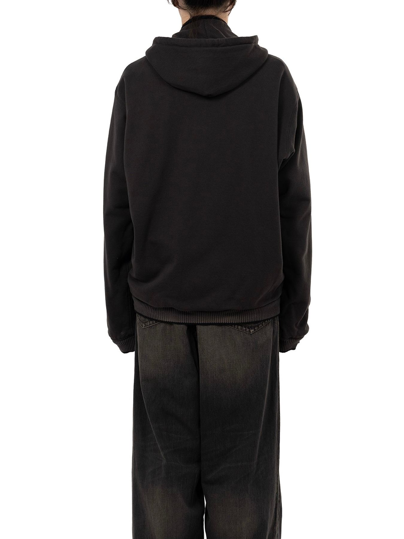 【25AW】リバーシブル フーディー レイヤード スーベニア ジャケット / SOUVENIR JACKET / ブラック