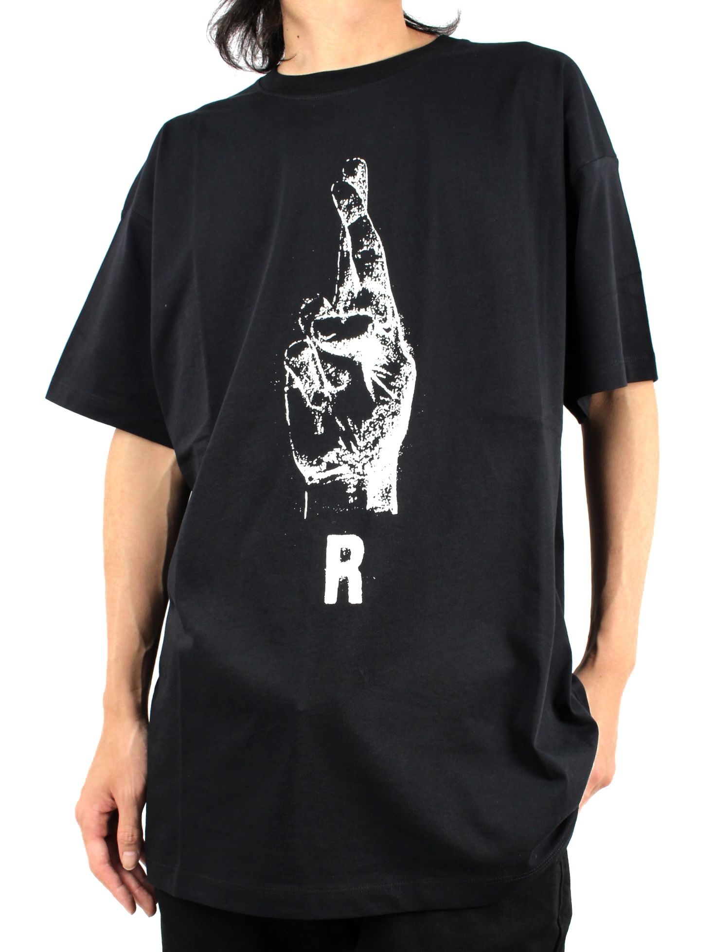 raf simons 23ss ハンドサインtシャツ-