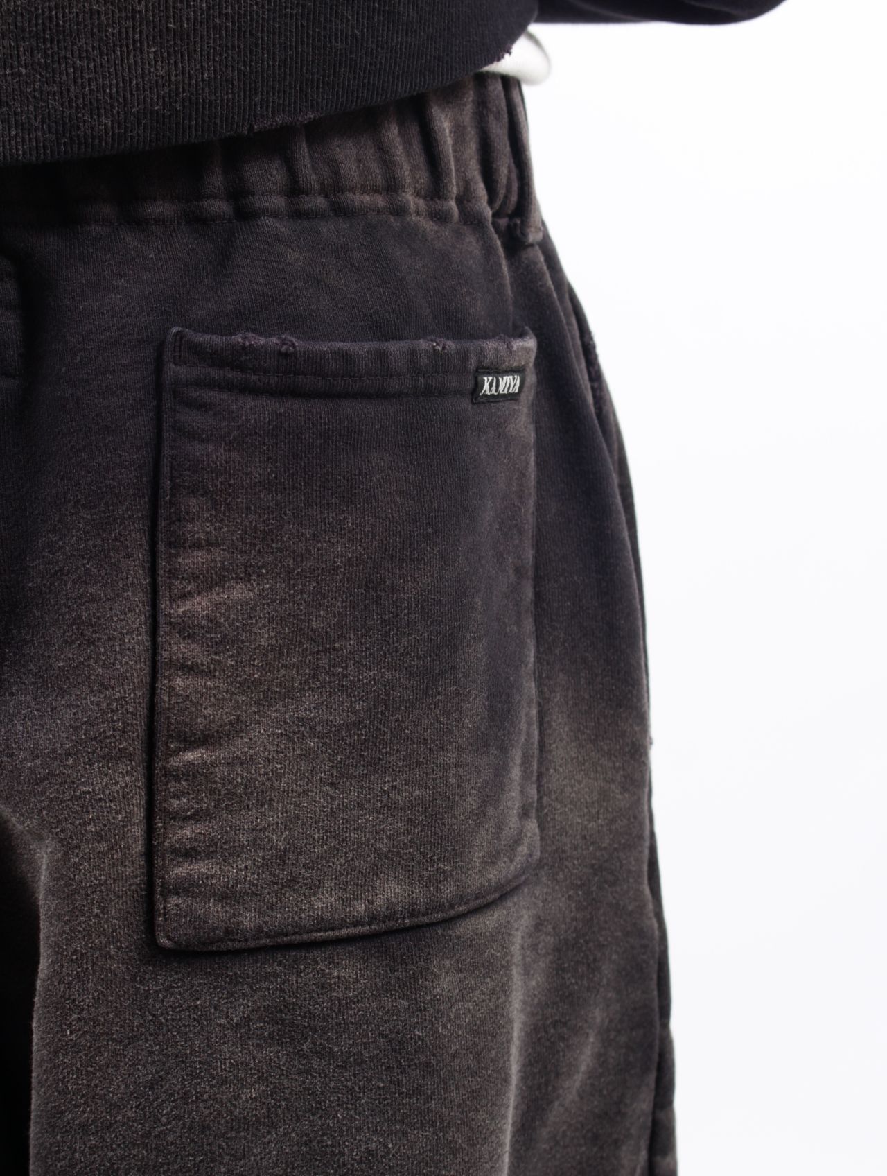 【25SS】"ファイア" ディストレスト スウェットパンツ / “FIRE” DISTRESSED SWEAT PANTS / ブラック