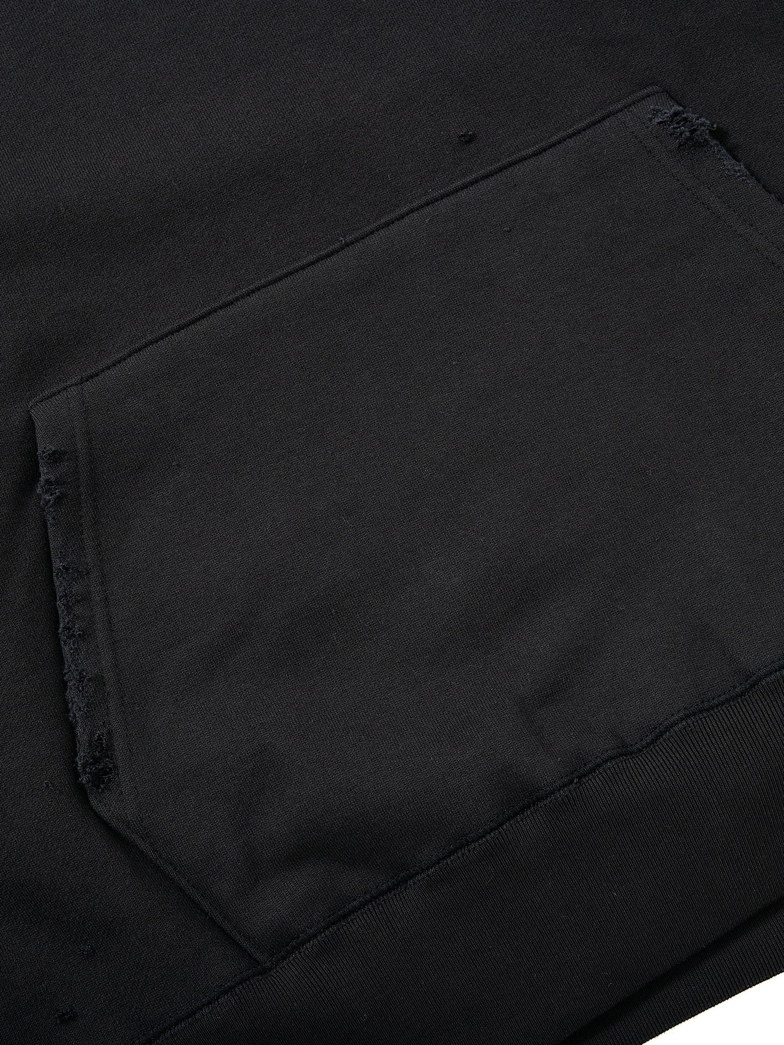 ダメージ加工 パーカー / DESTROYED HOODIE / ブラック