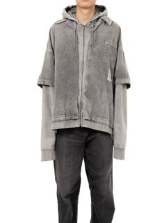 【25AW】レイヤード コーデュロイ シャツ / LAYERED CORDUROY SHIRT / グレー