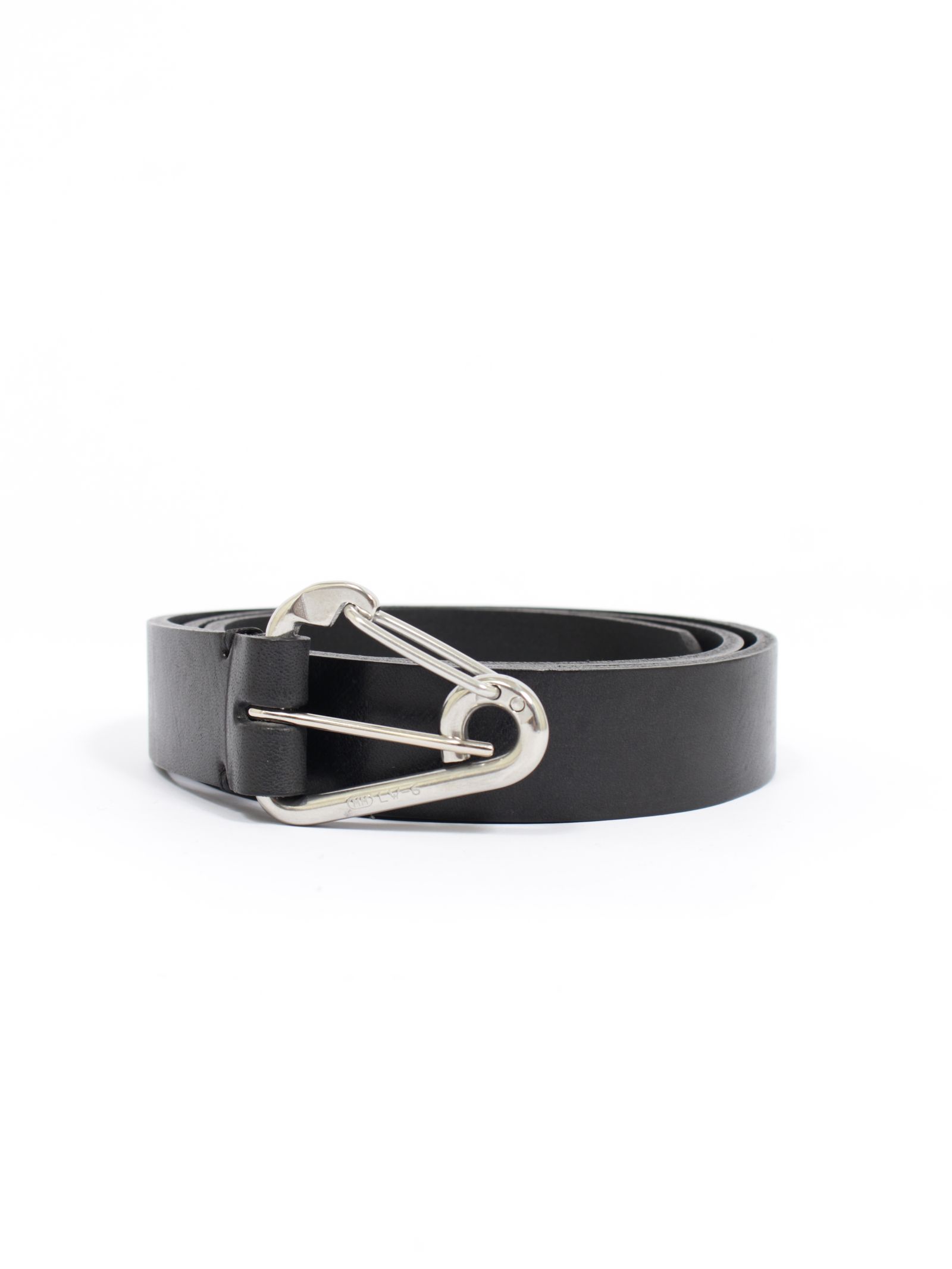 【26AW】カラビナ ベルト グイディ レザー / CARABINER BELT GUIDI LEATHER / ブラック