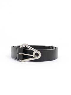 【26AW】カラビナ ベルト グイディ レザー / CARABINER BELT GUIDI LEATHER / ブラック