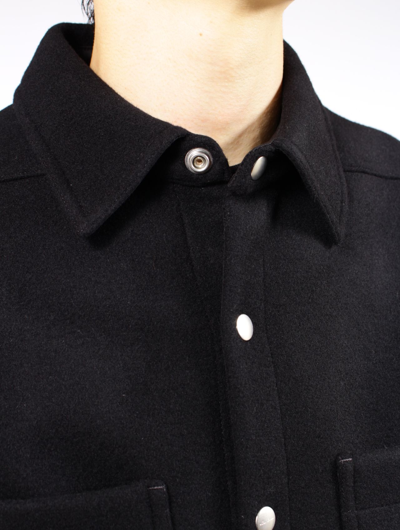 【25AW】ウール アウターシャツ / OUTERSHIRT / ブラック