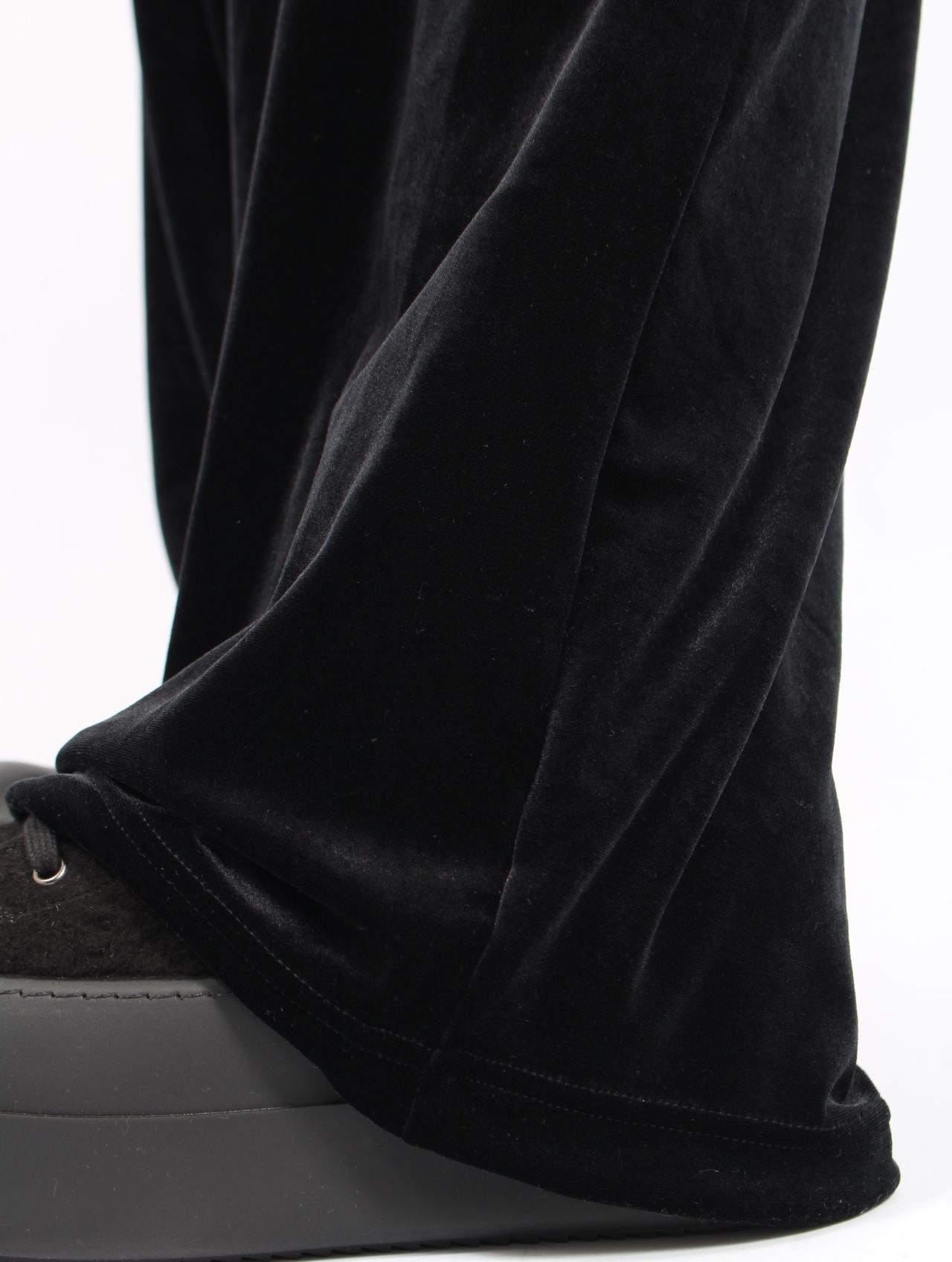 【25AW】レイヤード ベルベット トラウザーズ / LAYERED VELVET TROUSER / ブラック