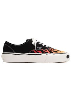【25SS】"ハーク" ファイア パターン ヴァルカナイズ スニーカー / "HERC"FIRE PATTERN VULCANIZED SNEAKER / ブラック