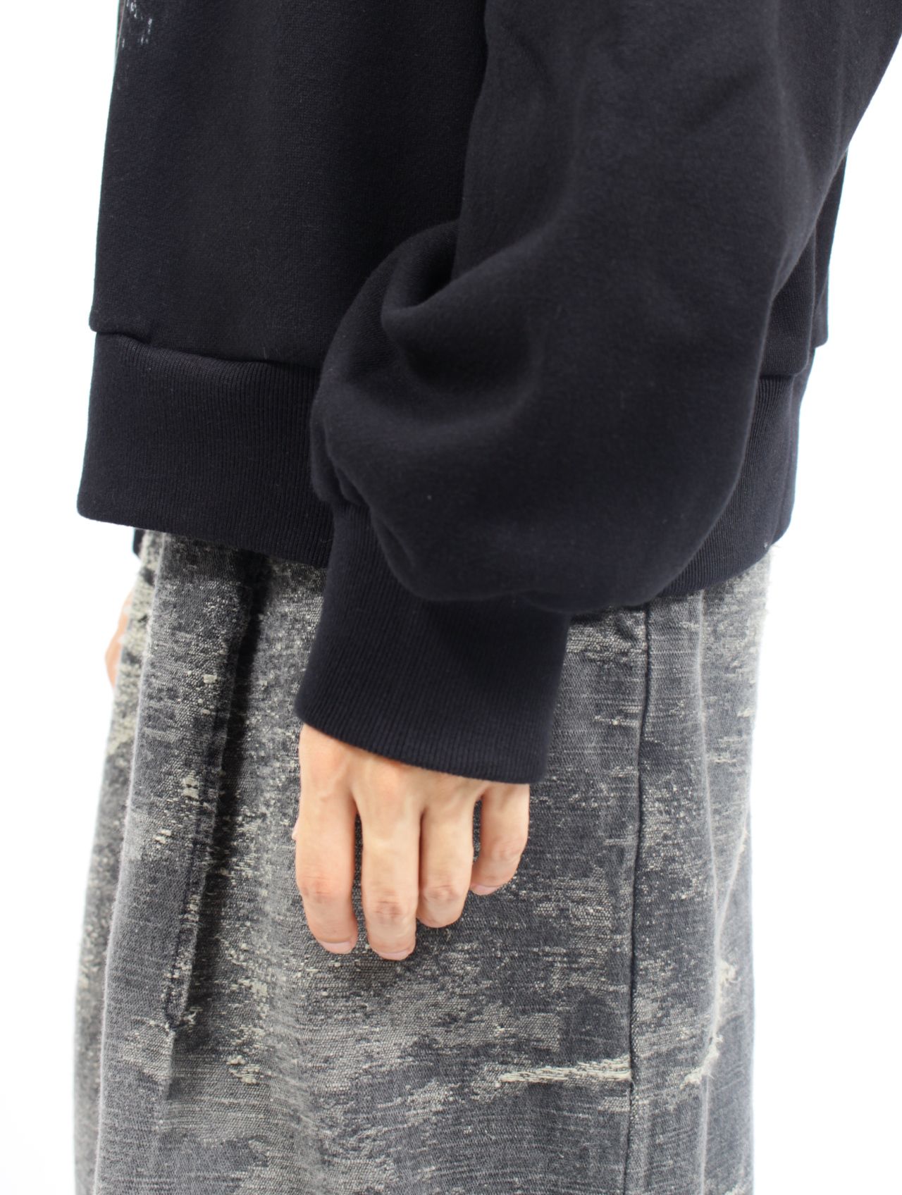 【25AW】フロッキー スウェット ハーフジップ シャツ / FLOCKY SWEATSHIRT / ブラック