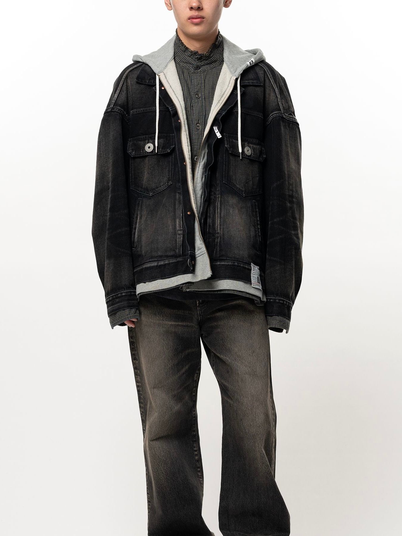 【26AW】 トリプル レイヤード デニム ジャケット / TRIPLE LAYERED DENIM JK / ブラック