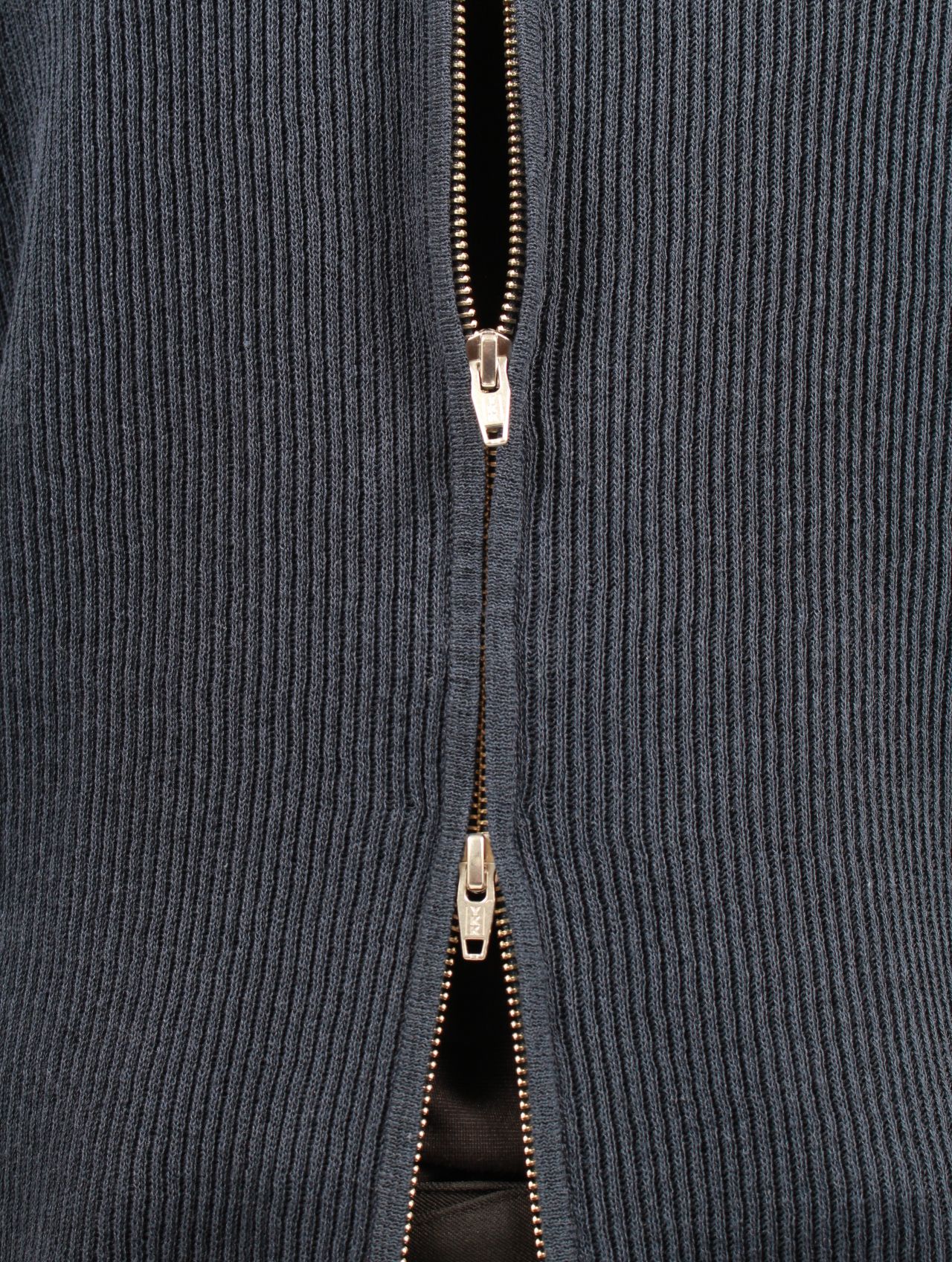 【25SS】3 ジップ リネン ドライバーズ ニット / 3-ZIP LINEN DRIVERS KNIT / ネイビー
