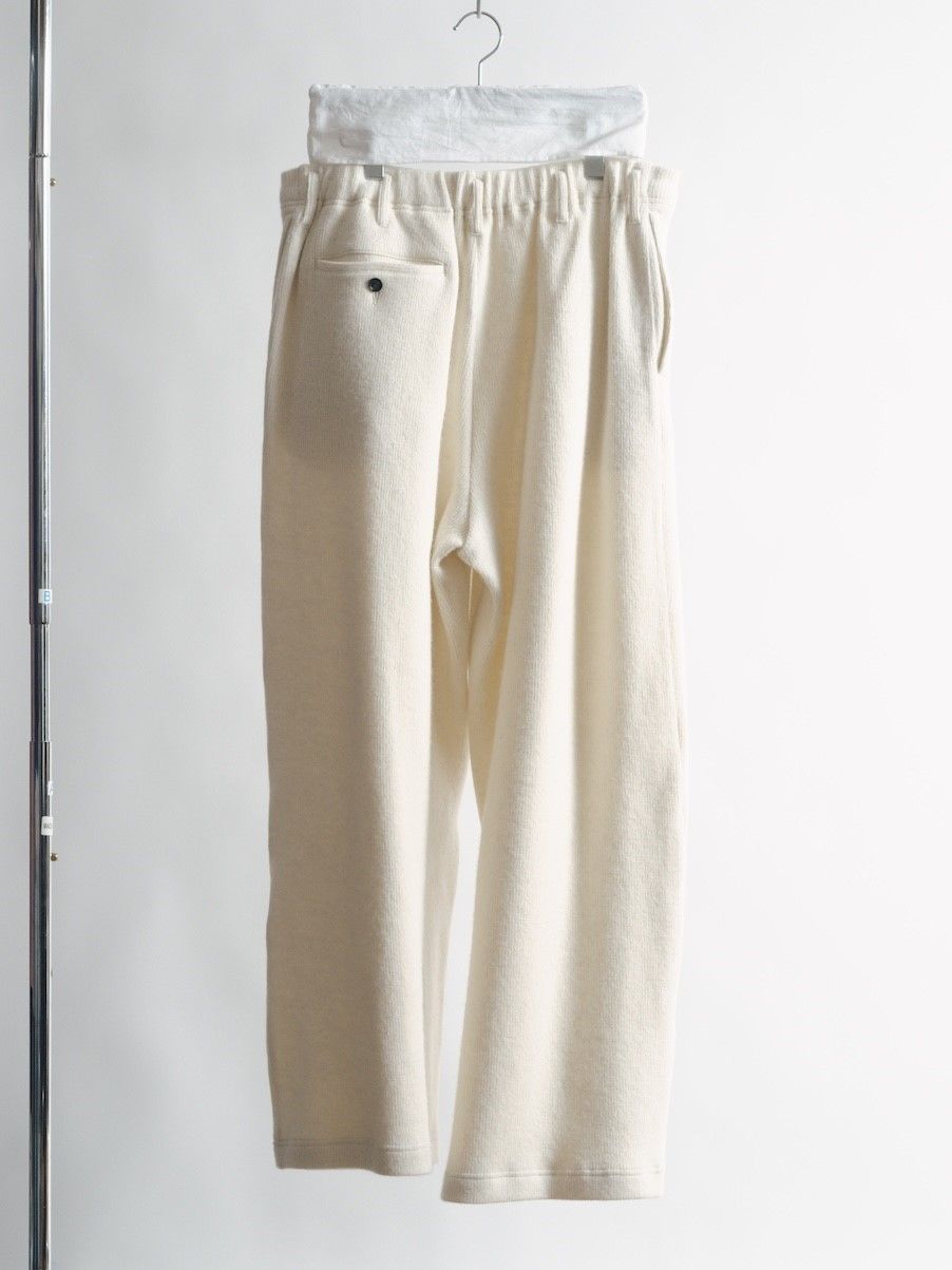 【25AW】ウール ダブル フェイス バギー パンツ / WOOL DOUBLE FACE BAGGY PANTS / オフホワイト