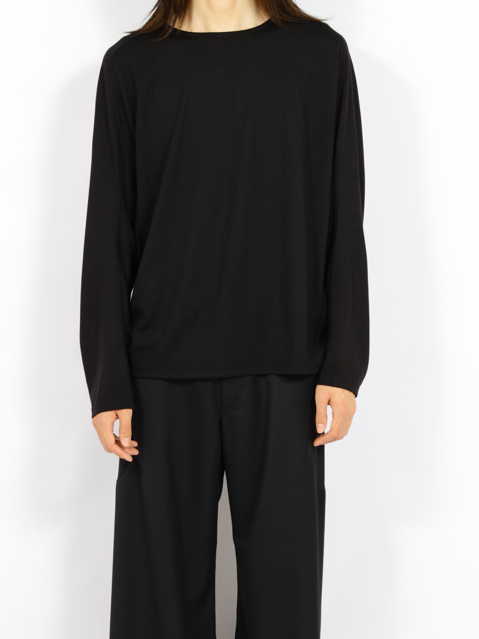 【26AW】ロングスリーブ Tシャツ ウール / LONG SLEEVE T-SHIRTS WOOL / ブラック