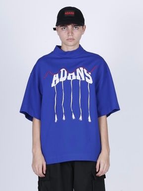 ADANS フリンジ Tシャツ / ADANS BRAID TEE / ブルー