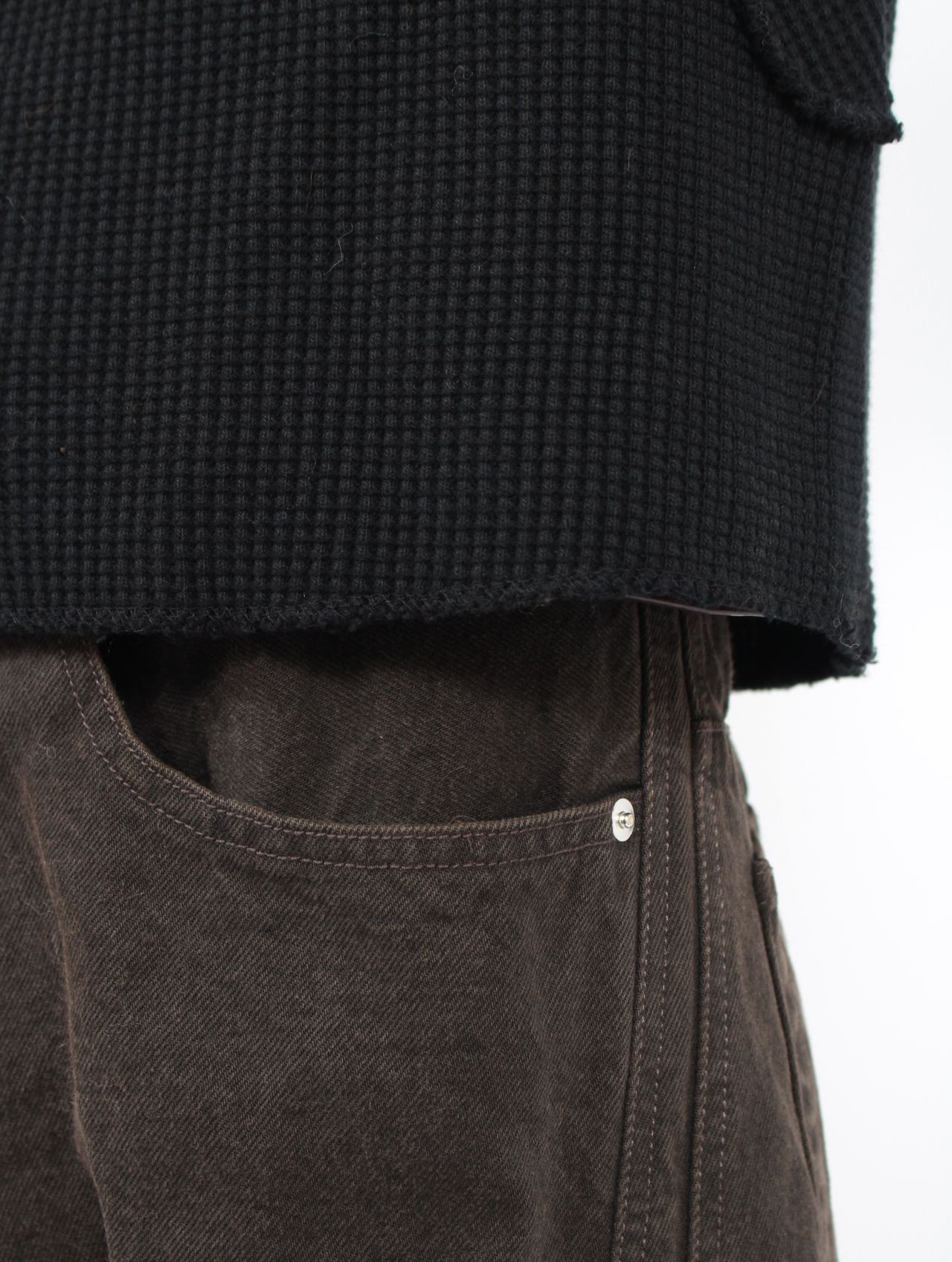 【25AW】 ワッフル サーマル ロングスリーブ 長袖 Tシャツ / WAFFLE THERMAL LONG SLEEVE T‑SHIRT / BLACK(ブラック)