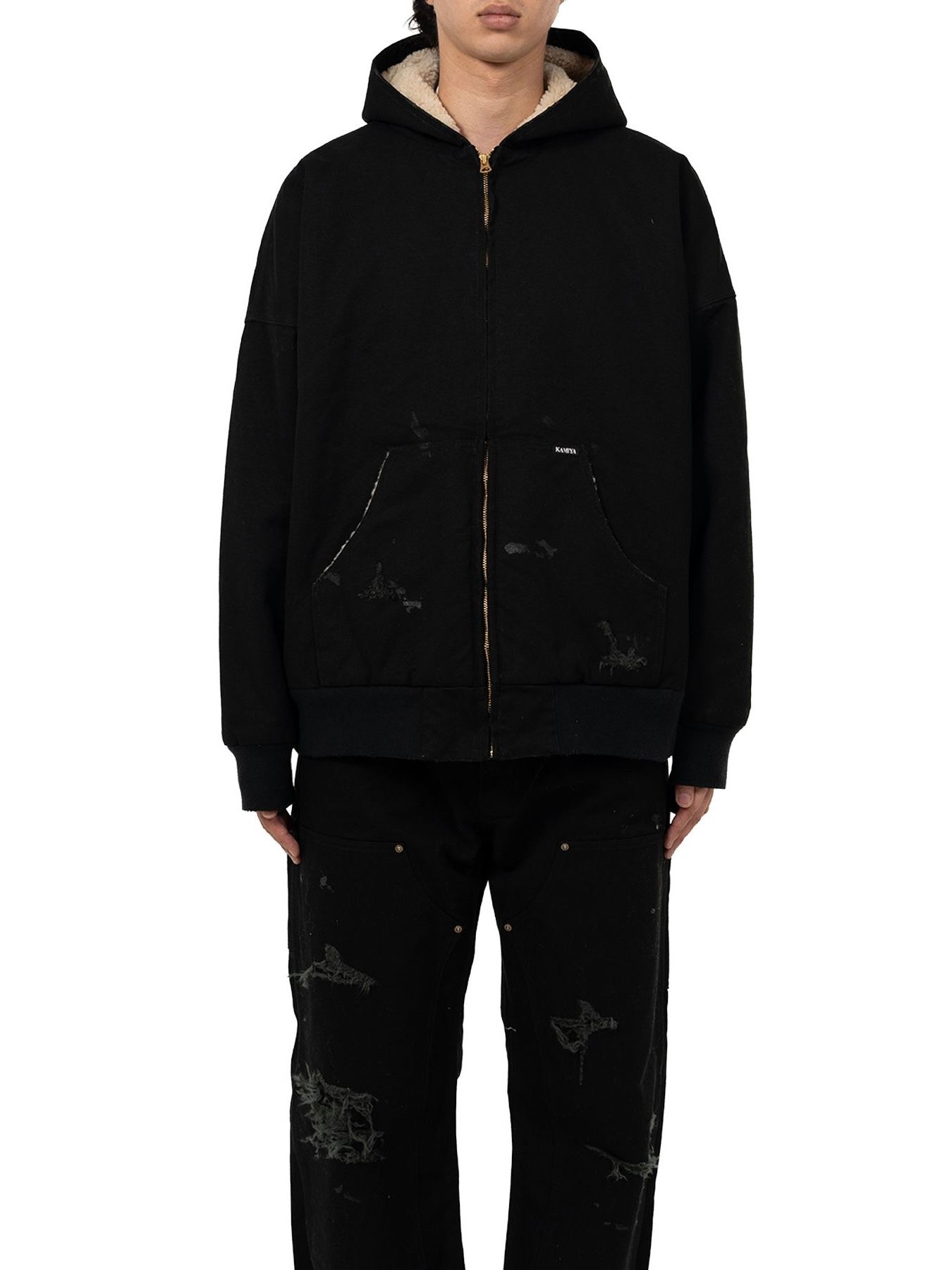 【25AW】ボロ ボアダック ジップ パーカー / BORO BOADUCK ZIP PARKA / ブラック