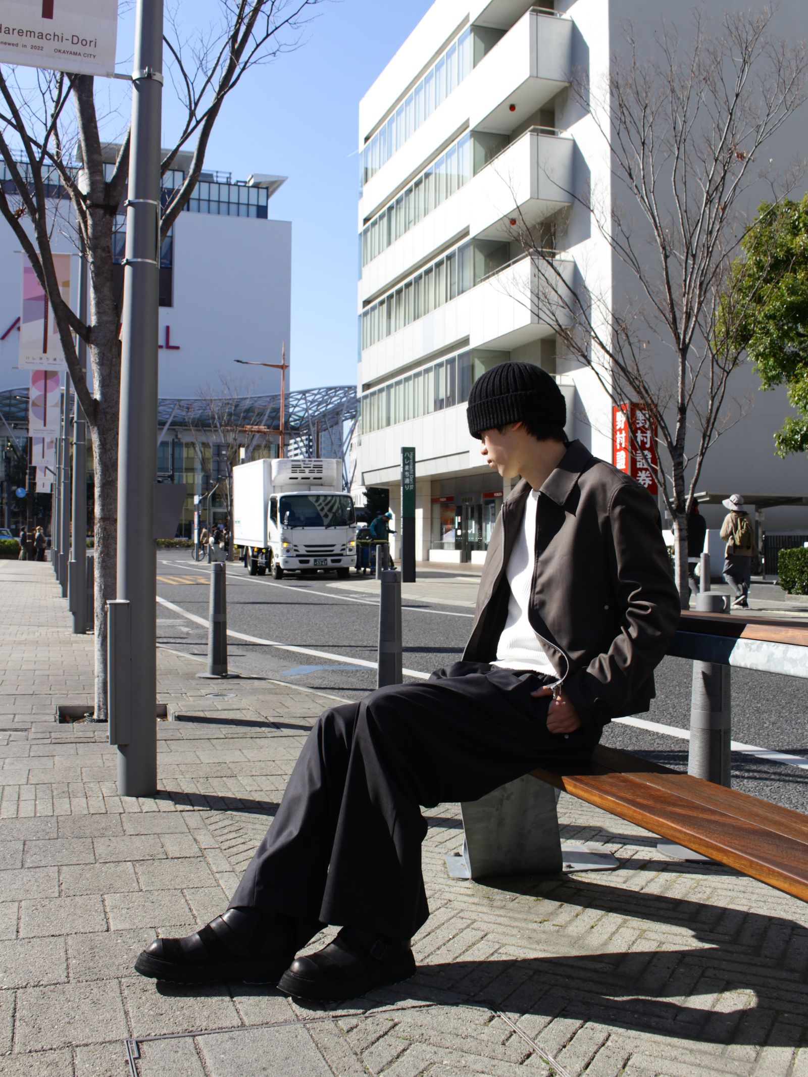 【26SS】ショート ジップ アップ ジャケット / SHORT ZIP UP JACKET / ブラウン