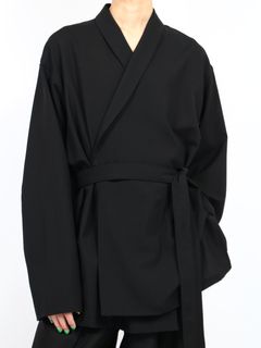 【25SS】ウール ジュードー ガウン ジャケット / WOOL JUDO GOWN JACKET / ブラック