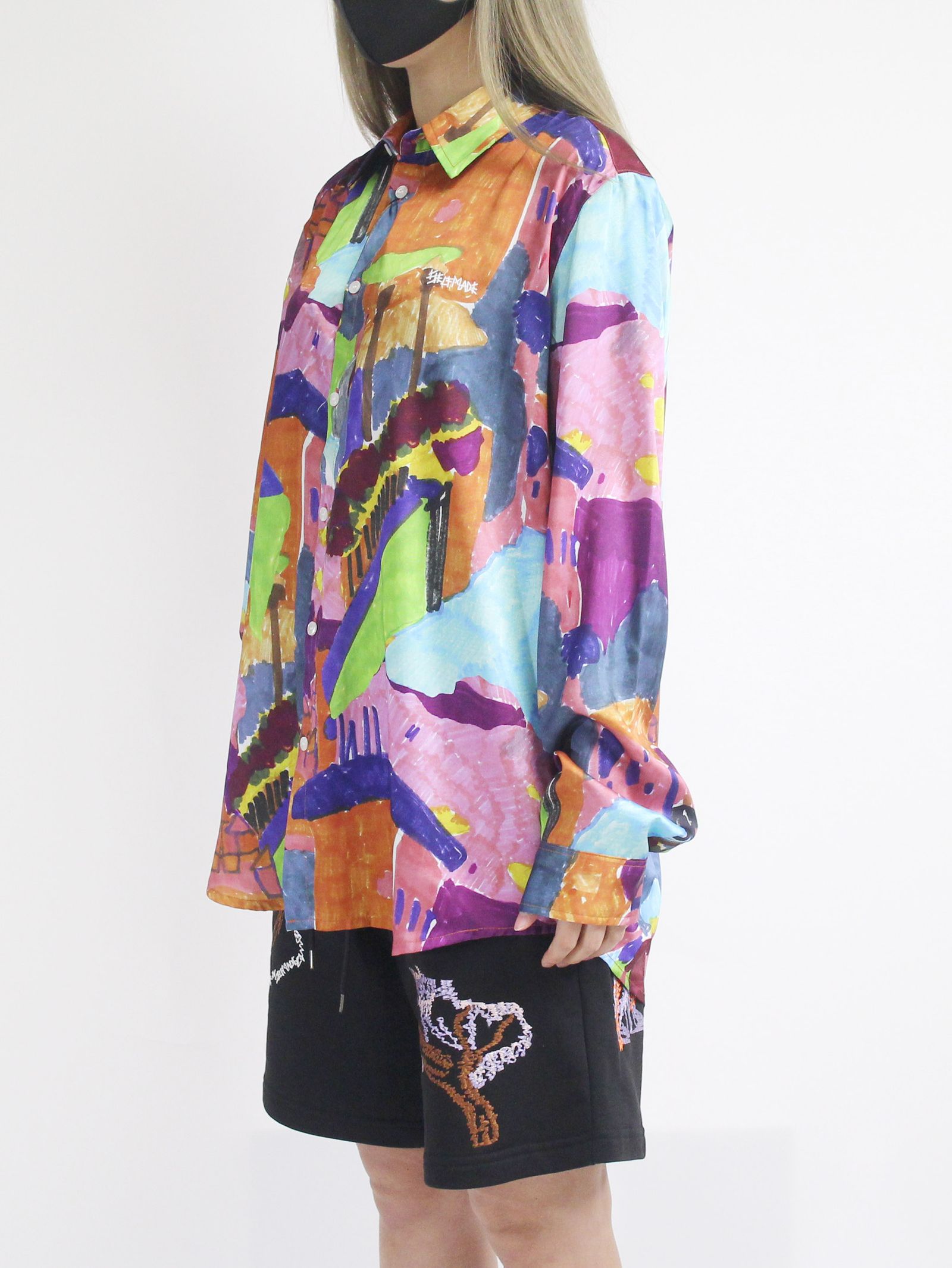 都市柄 アートシャツ / LONG SLEEVE SHIRT IN ALL OVER “VIALI” / マルチカラー