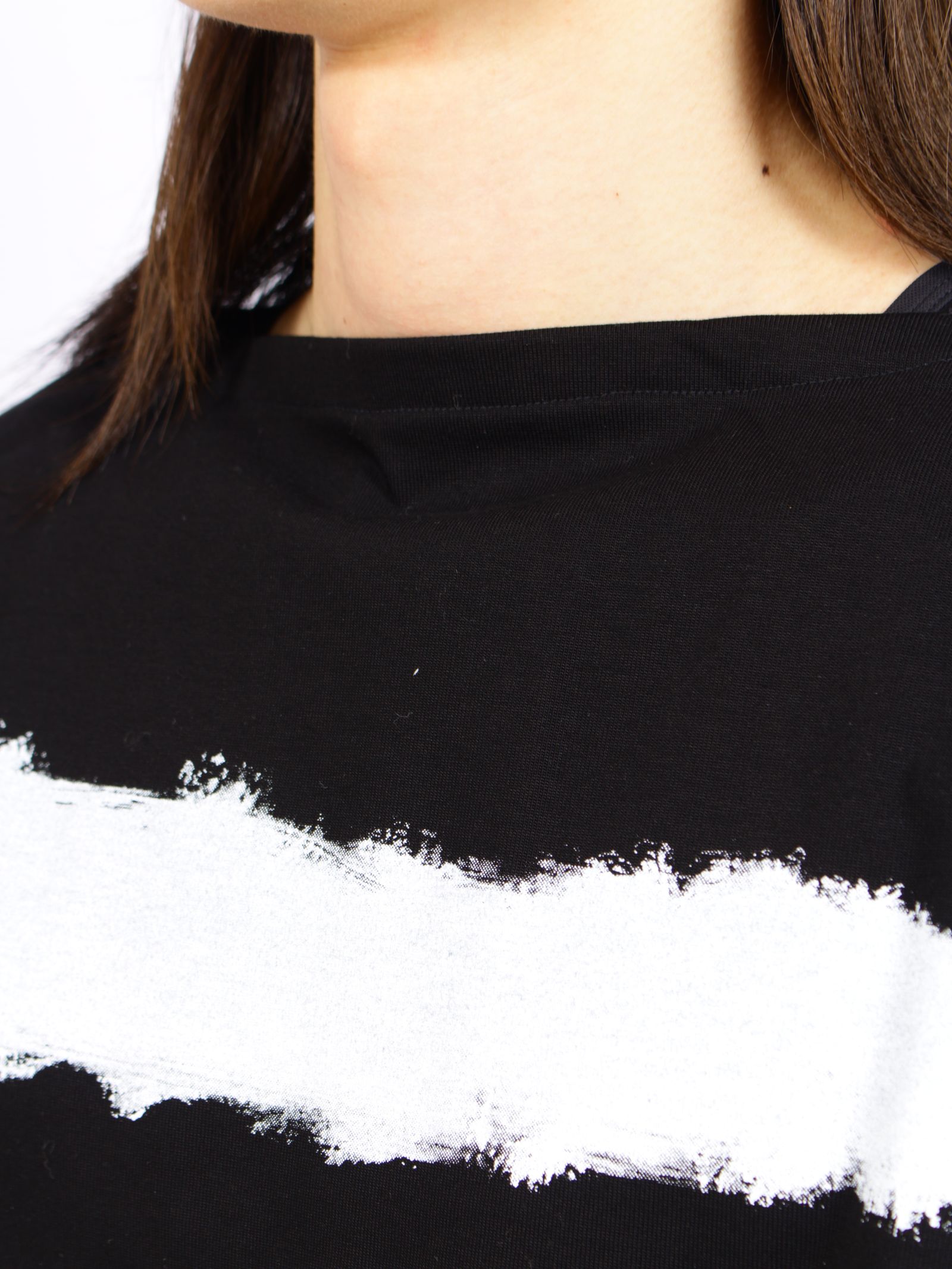 【26AW】 ピクチャレスク バスク ペインティング Tシャツ ボーダーカットソー / PICTURESQUE BASQUE PAINTING(ROOM GARDENER) / ホワイト×ブラック