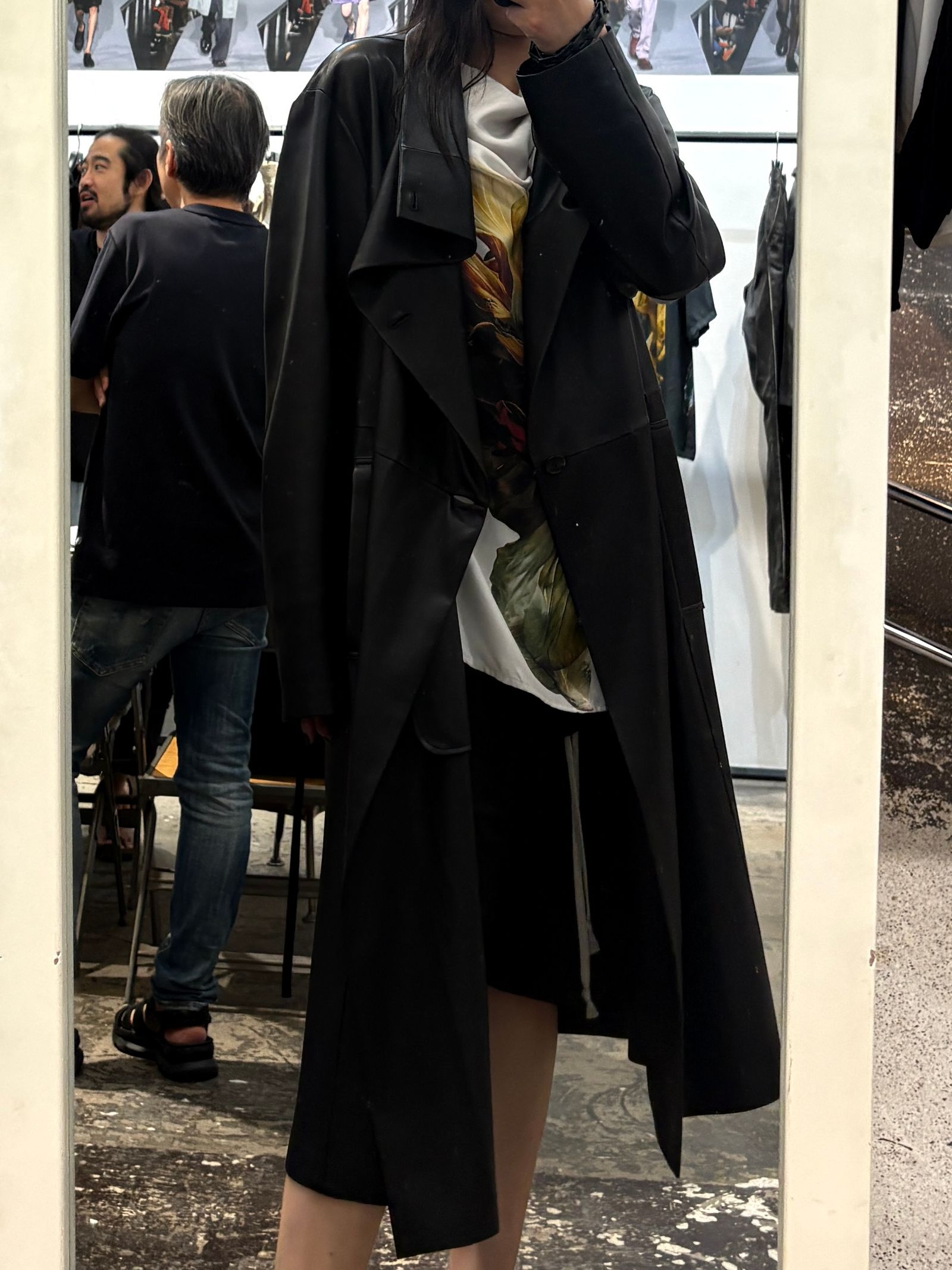 【27SS】アンライニング シープ レザー コート トレンチコート / UNLINED SHEEP LEATHER COAT / ブラック