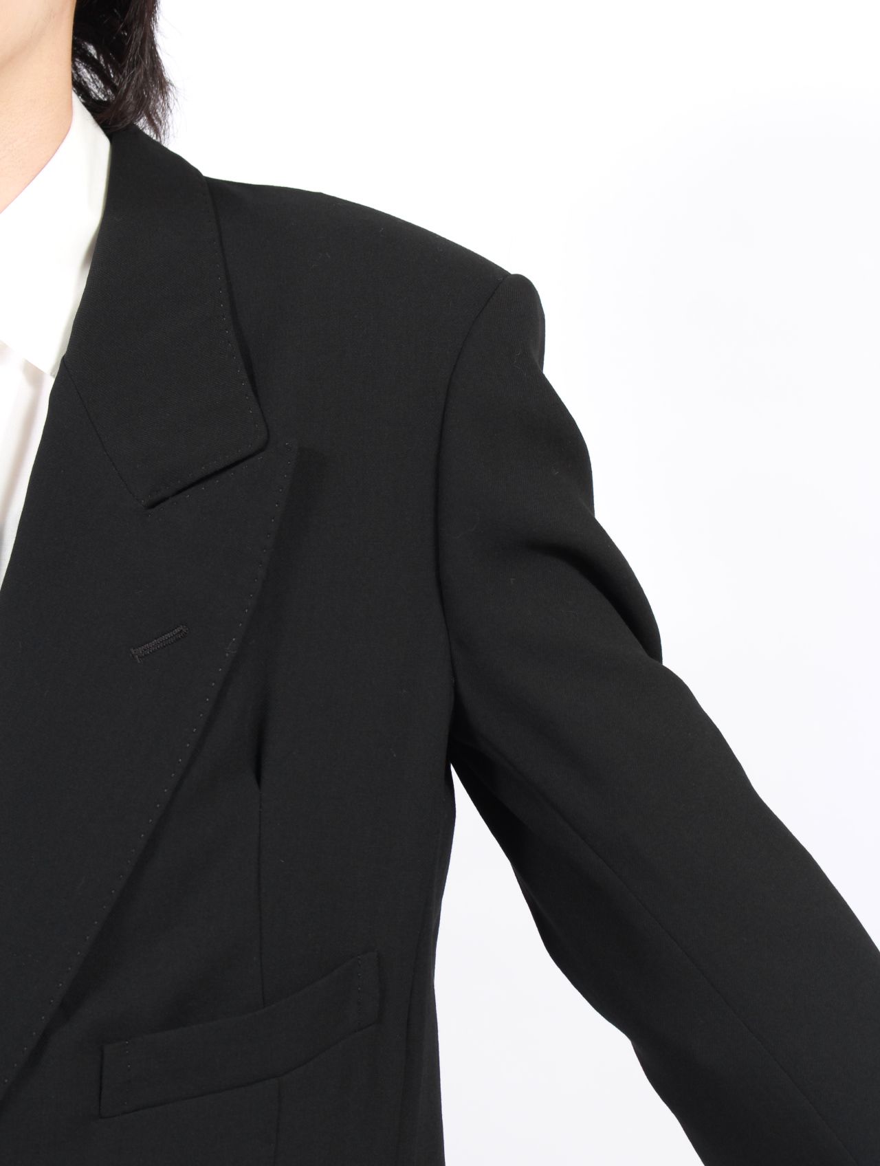 【25AW】インターライニング ポケット ウールサージ ジャケット / INTERLINING POCKET WOOL SERGE JACKET / ブラック